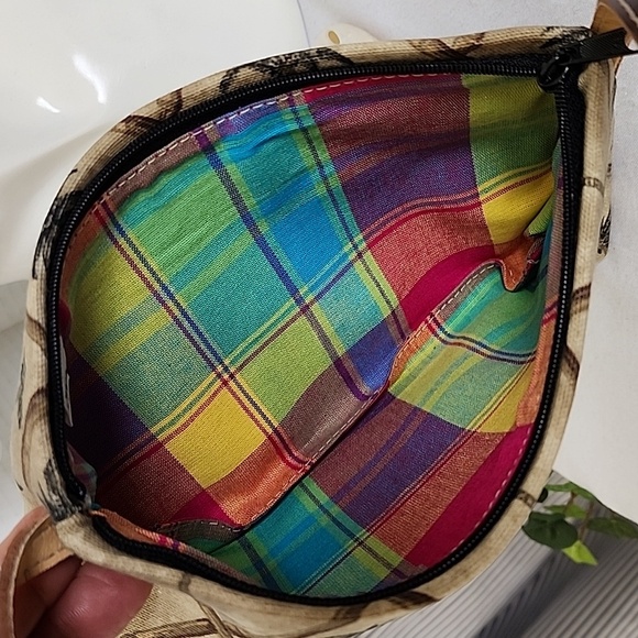 Fossil Palm Tree and Bamboo Design Small Shoulder Bag - Picture 7 of 10